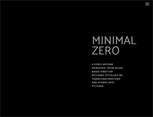 Tablet Screenshot of minimalzero.com